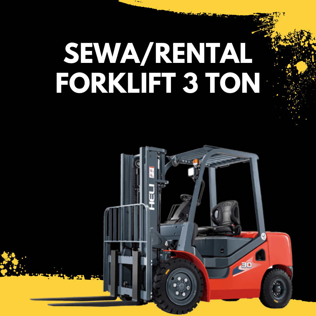 Forklift reach truck beroperasi di gudang tinggi — sewa alat berat untuk kebutuhan gudang industri Cikarang Bekasi